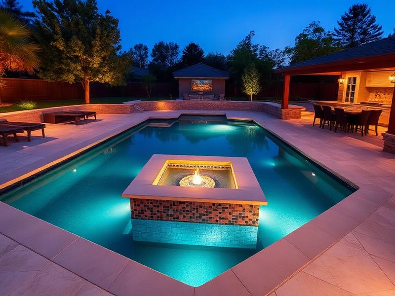 Contemporary straight-line pool